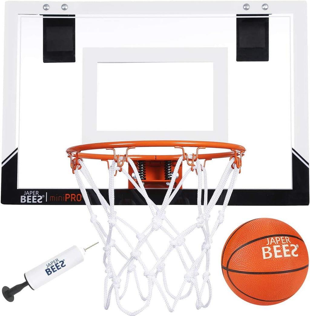 Pro Mini Basketball Hoop over the Door & Wall Mount Indoor Basketball Hoop W/Shatterproof Backboard